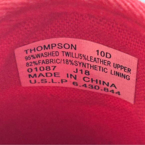 Polo Ralph Lauren Men's Shoes Thompson Wash Twill Slip On Sneakers 10D Red prep - Picture 11 of 11